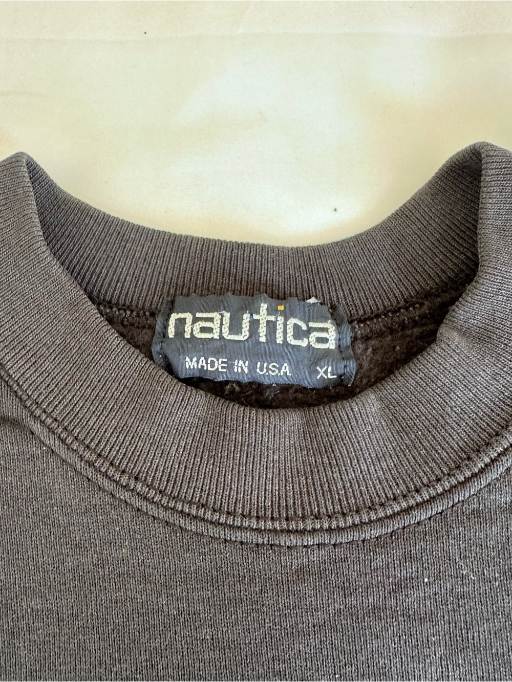 Vintage 90s NAUTICA Crewneck Sweatshirt XL Black Embroidered Sail‎ Made in USA - Picture 3 of 6